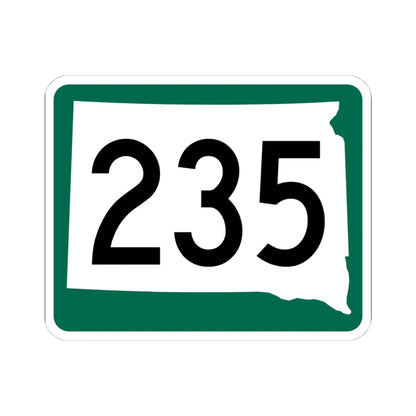 SD 235 (South Dakota) (Road Sign) STICKER Vinyl Kiss-Cut Decal 4 Inch White - The Sticker Space