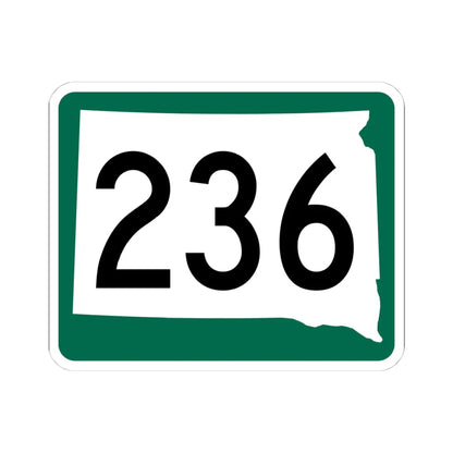 SD 236 (South Dakota) (Road Sign) STICKER Vinyl Kiss-Cut Decal 4 Inch White - The Sticker Space