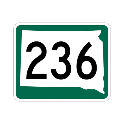 SD 236 (South Dakota) (Road Sign) STICKER Vinyl Kiss-Cut Decal 6 Inch White - The Sticker Space