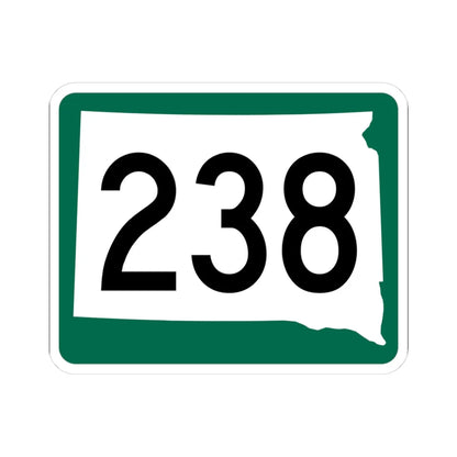 SD 238 (South Dakota) (Road Sign) STICKER Vinyl Kiss-Cut Decal 3 Inch White - The Sticker Space
