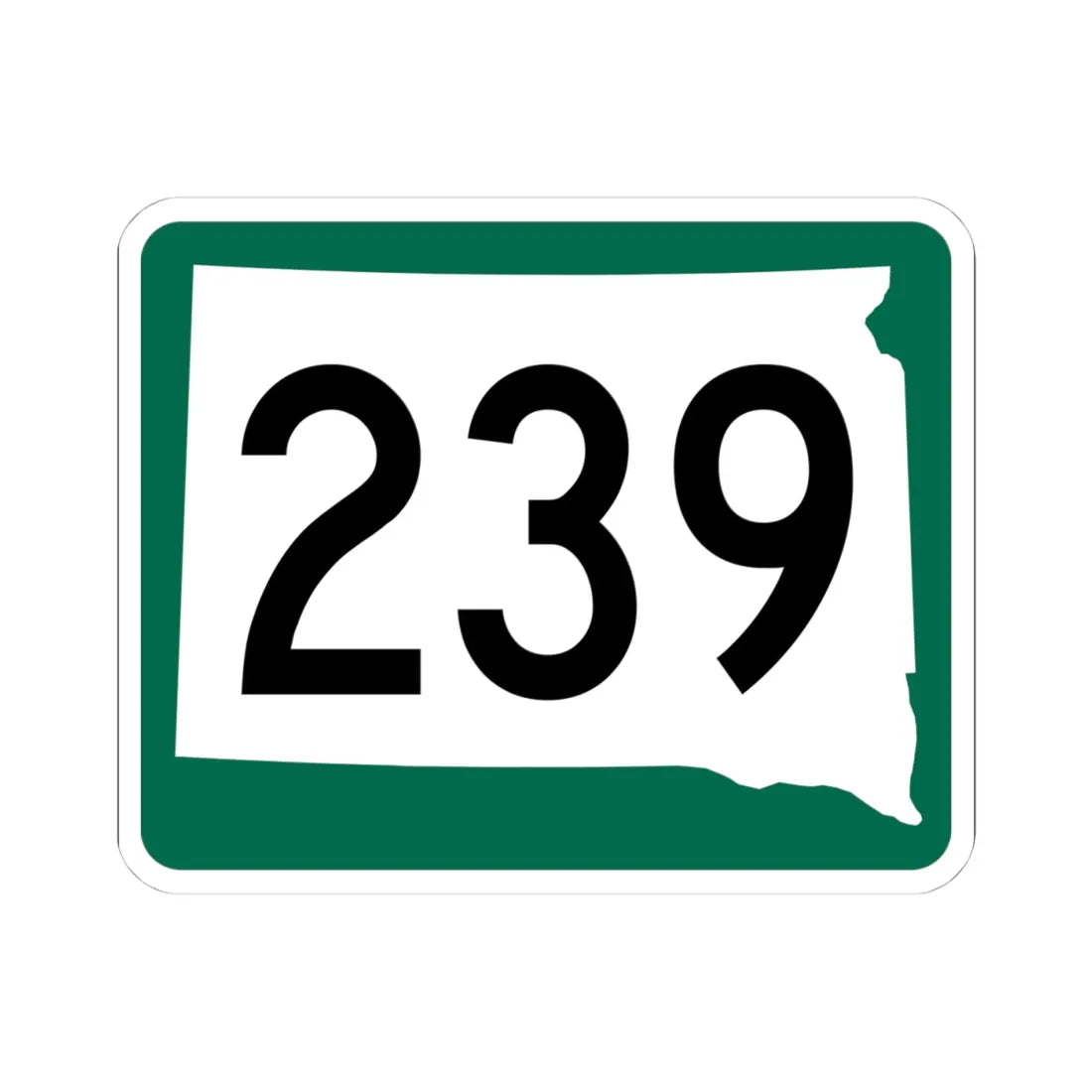 SD 239 (South Dakota) (Road Sign) STICKER Vinyl Kiss-Cut Decal 4 Inch White - The Sticker Space