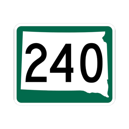 SD 240 (South Dakota) (Road Sign) STICKER Vinyl Kiss-Cut Decal 3 Inch White - The Sticker Space