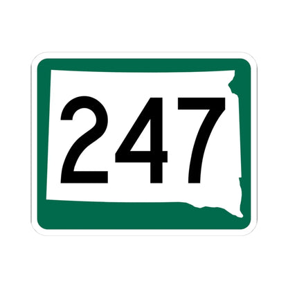 SD 247 (South Dakota) (Road Sign) STICKER Vinyl Kiss-Cut Decal 3 Inch White - The Sticker Space