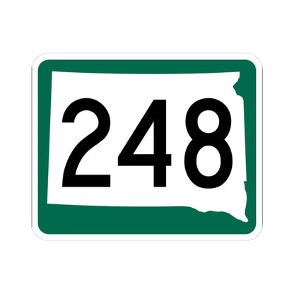 SD 248 (South Dakota) (Road Sign) STICKER Vinyl Kiss-Cut Decal 3 Inch White - The Sticker Space