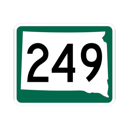 SD 249 (South Dakota) (Road Sign) STICKER Vinyl Kiss-Cut Decal 3 Inch White - The Sticker Space