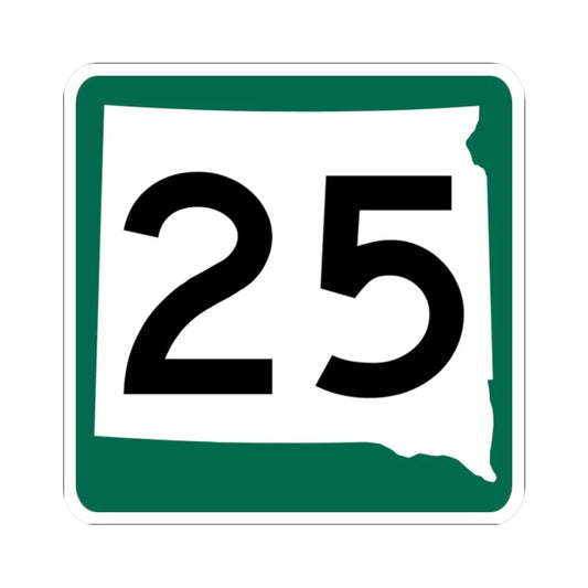 SD 25 (South Dakota) (Road Sign) STICKER Vinyl Kiss-Cut Decal 2 Inch White - The Sticker Space