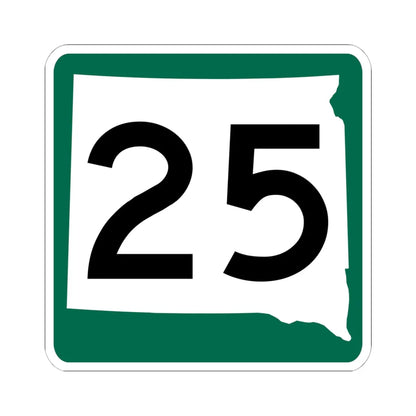 SD 25 (South Dakota) (Road Sign) STICKER Vinyl Kiss-Cut Decal 6 Inch White - The Sticker Space