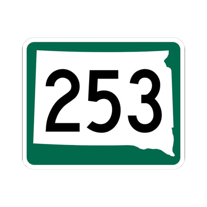 SD 253 (South Dakota) (Road Sign) STICKER Vinyl Kiss-Cut Decal 3 Inch White - The Sticker Space