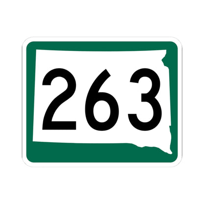 SD 263 (South Dakota) (Road Sign) STICKER Vinyl Kiss-Cut Decal 3 Inch White - The Sticker Space
