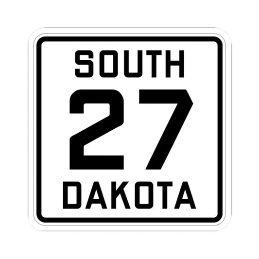 SD 27 1926 (South Dakota) (Road Sign) STICKER Vinyl Kiss-Cut Decal 2 Inch White - The Sticker Space