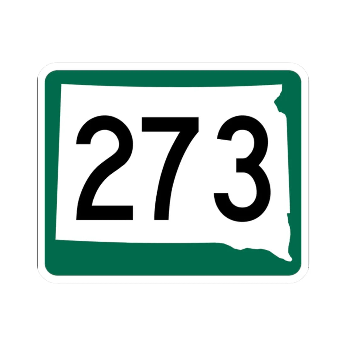 SD 273 (South Dakota) (Road Sign) STICKER Vinyl Kiss-Cut Decal 2 Inch White - The Sticker Space