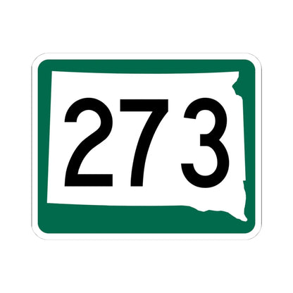 SD 273 (South Dakota) (Road Sign) STICKER Vinyl Kiss-Cut Decal 4 Inch White - The Sticker Space