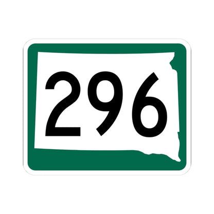 SD 296 (South Dakota) (Road Sign) STICKER Vinyl Kiss-Cut Decal 3 Inch White - The Sticker Space