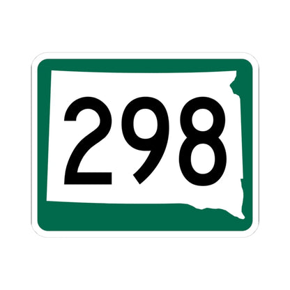 SD 298 (South Dakota) (Road Sign) STICKER Vinyl Kiss-Cut Decal 3 Inch White - The Sticker Space