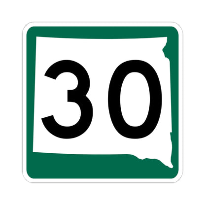 SD 30 (South Dakota) (Road Sign) STICKER Vinyl Kiss-Cut Decal 6 Inch White - The Sticker Space