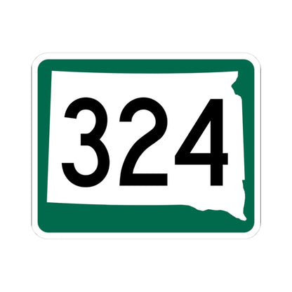SD 324 (South Dakota) (Road Sign) STICKER Vinyl Kiss-Cut Decal 3 Inch White - The Sticker Space