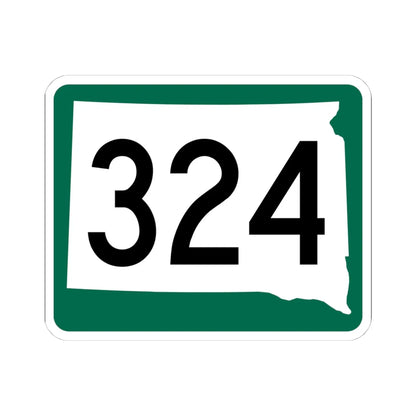 SD 324 (South Dakota) (Road Sign) STICKER Vinyl Kiss-Cut Decal 4 Inch White - The Sticker Space