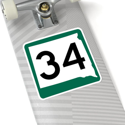 SD 34 (South Dakota) (Road Sign) STICKER Vinyl Kiss-Cut Decal - The Sticker Space