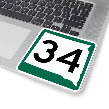 SD 34 (South Dakota) (Road Sign) STICKER Vinyl Kiss-Cut Decal - The Sticker Space