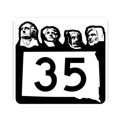 SD 35 1960 (South Dakota) (Road Sign) STICKER Vinyl Kiss-Cut Decal 2 Inch White - The Sticker Space