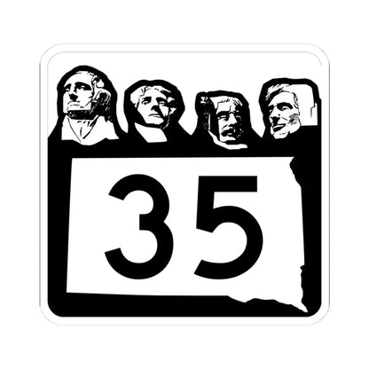 SD 35 1960 (South Dakota) (Road Sign) STICKER Vinyl Kiss-Cut Decal 3 Inch White - The Sticker Space