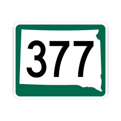 SD 377 (South Dakota) (Road Sign) STICKER Vinyl Kiss-Cut Decal 4 Inch White - The Sticker Space