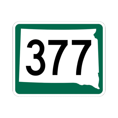 SD 377 (South Dakota) (Road Sign) STICKER Vinyl Kiss-Cut Decal 6 Inch White - The Sticker Space
