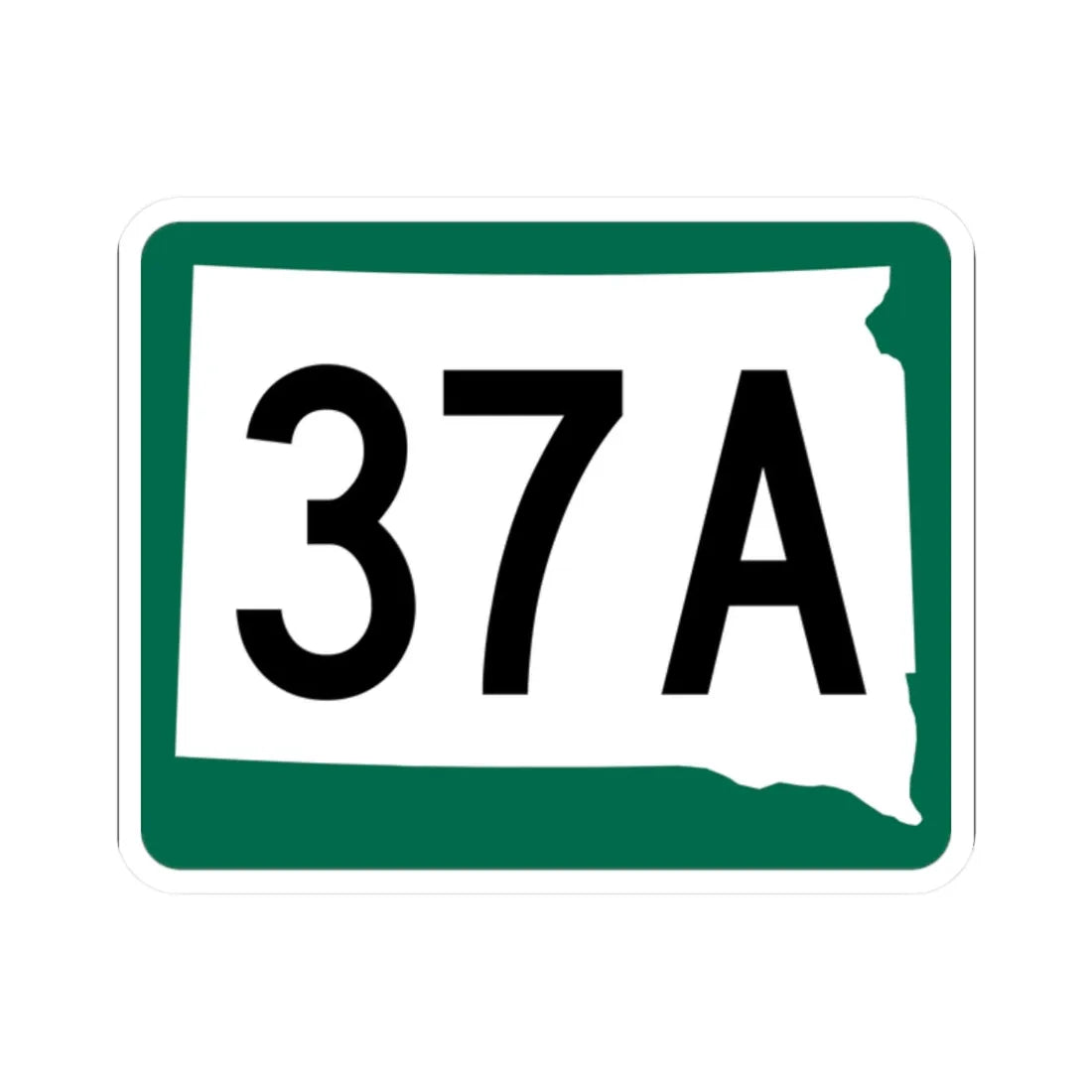 SD 37A (South Dakota) (Road Sign) STICKER Vinyl Kiss-Cut Decal 2 Inch White - The Sticker Space