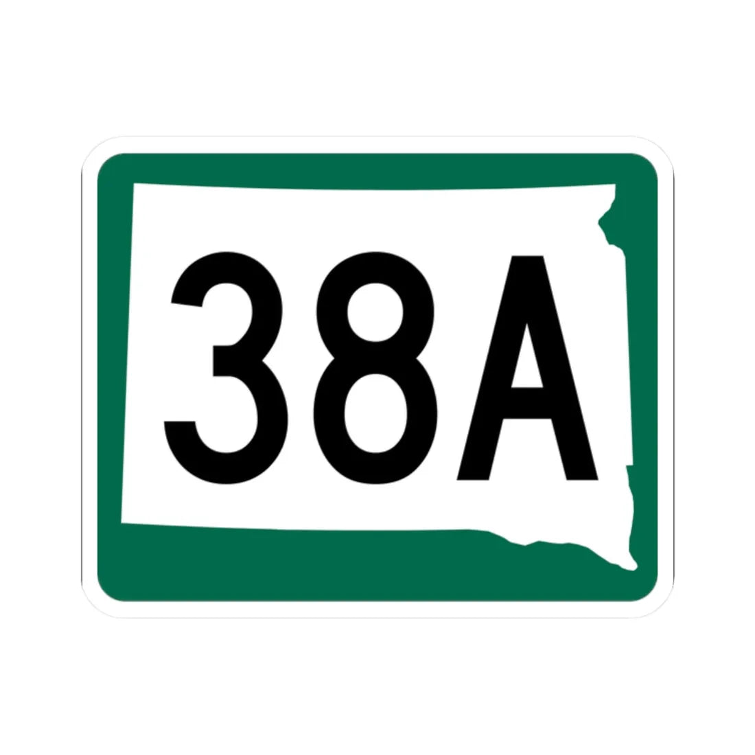 SD 38A (South Dakota) (Road Sign) STICKER Vinyl Kiss-Cut Decal 2 Inch White - The Sticker Space