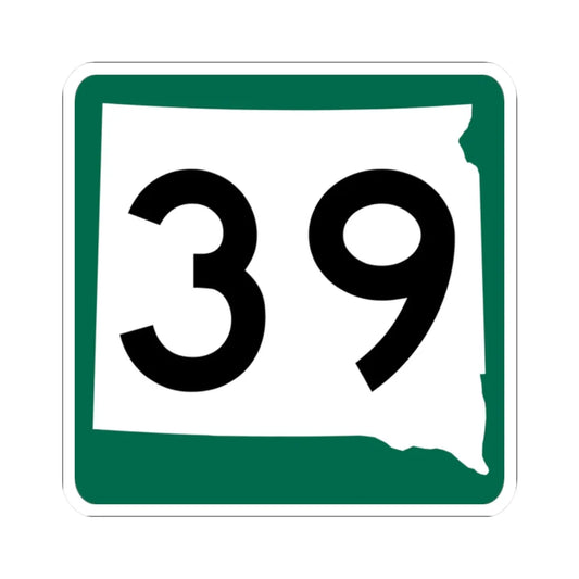 SD 39 (South Dakota) (Road Sign) STICKER Vinyl Kiss-Cut Decal 2 Inch White - The Sticker Space