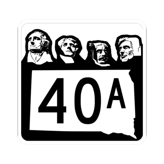 SD 40A 1960 (South Dakota) (Road Sign) STICKER Vinyl Kiss-Cut Decal 2 Inch White - The Sticker Space