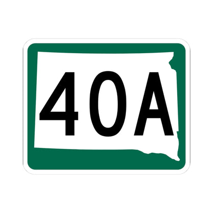 SD 40A (South Dakota) (Road Sign) STICKER Vinyl Kiss-Cut Decal 3 Inch White - The Sticker Space