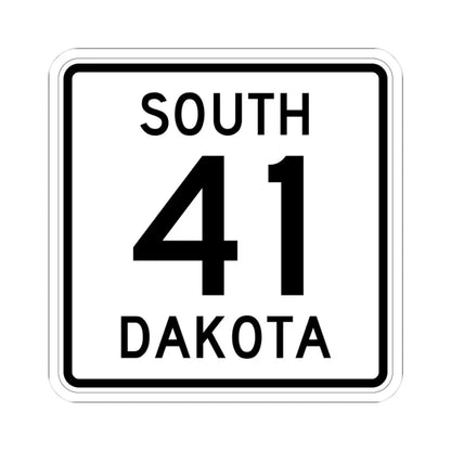 SD 41 1950 (South Dakota) (Road Sign) STICKER Vinyl Kiss-Cut Decal 3 Inch White - The Sticker Space