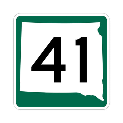SD 41 (South Dakota) (Road Sign) STICKER Vinyl Kiss-Cut Decal 6 Inch White - The Sticker Space