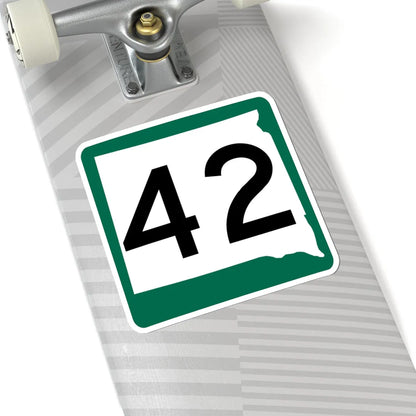 SD 42 (South Dakota) (Road Sign) STICKER Vinyl Kiss-Cut Decal - The Sticker Space