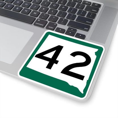 SD 42 (South Dakota) (Road Sign) STICKER Vinyl Kiss-Cut Decal - The Sticker Space