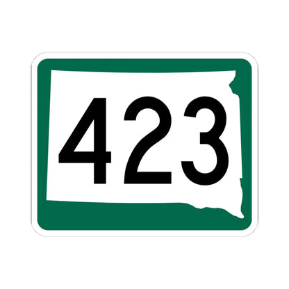 SD 423 (South Dakota) (Road Sign) STICKER Vinyl Kiss-Cut Decal 4 Inch White - The Sticker Space