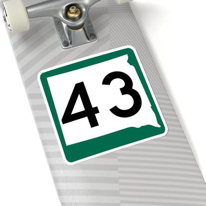 SD 43 (South Dakota) (Road Sign) STICKER Vinyl Kiss-Cut Decal - The Sticker Space