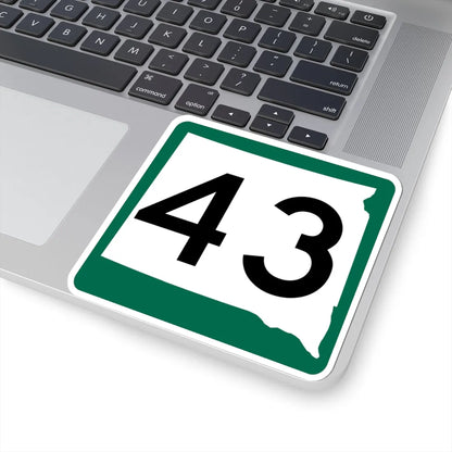 SD 43 (South Dakota) (Road Sign) STICKER Vinyl Kiss-Cut Decal - The Sticker Space