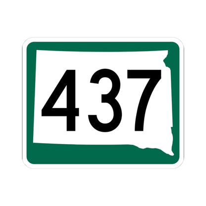 SD 437 (South Dakota) (Road Sign) STICKER Vinyl Kiss-Cut Decal 3 Inch White - The Sticker Space