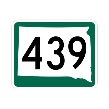 SD 439 (South Dakota) (Road Sign) STICKER Vinyl Kiss-Cut Decal 3 Inch White - The Sticker Space