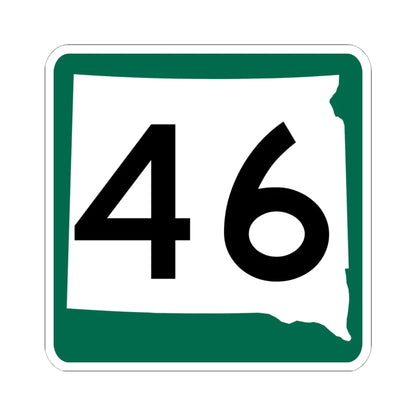 SD 46 (South Dakota) (Road Sign) STICKER Vinyl Kiss-Cut Decal 6 Inch White - The Sticker Space