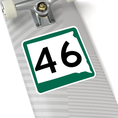 SD 46 (South Dakota) (Road Sign) STICKER Vinyl Kiss-Cut Decal - The Sticker Space