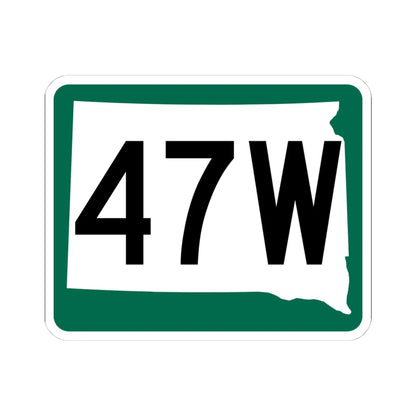 SD 47W (South Dakota) (Road Sign) STICKER Vinyl Kiss-Cut Decal 4 Inch White - The Sticker Space