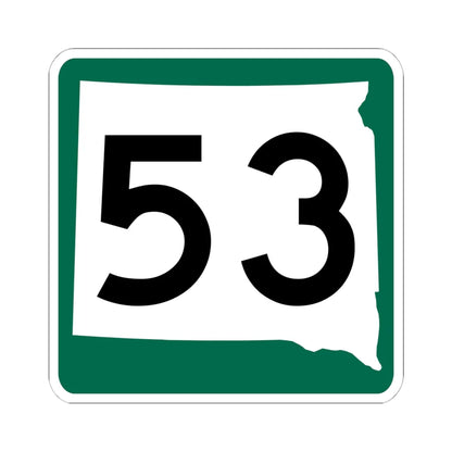 SD 53 (South Dakota) (Road Sign) STICKER Vinyl Kiss-Cut Decal 6 Inch White - The Sticker Space