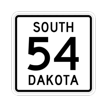 SD 54 1950 (South Dakota) (Road Sign) STICKER Vinyl Kiss-Cut Decal 6 Inch White - The Sticker Space