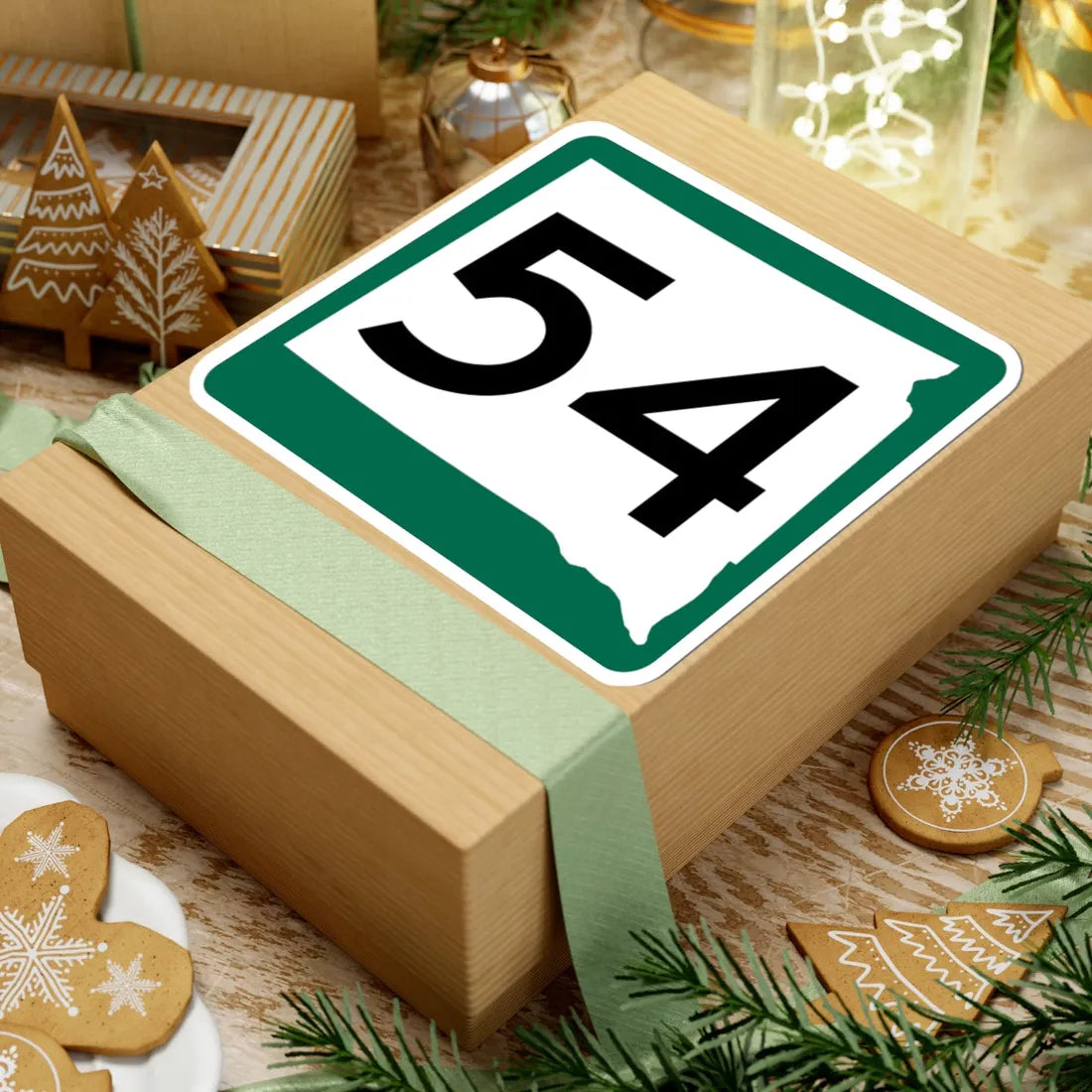 SD 54 (South Dakota) (Road Sign) STICKER Vinyl Kiss-Cut Decal - The Sticker Space