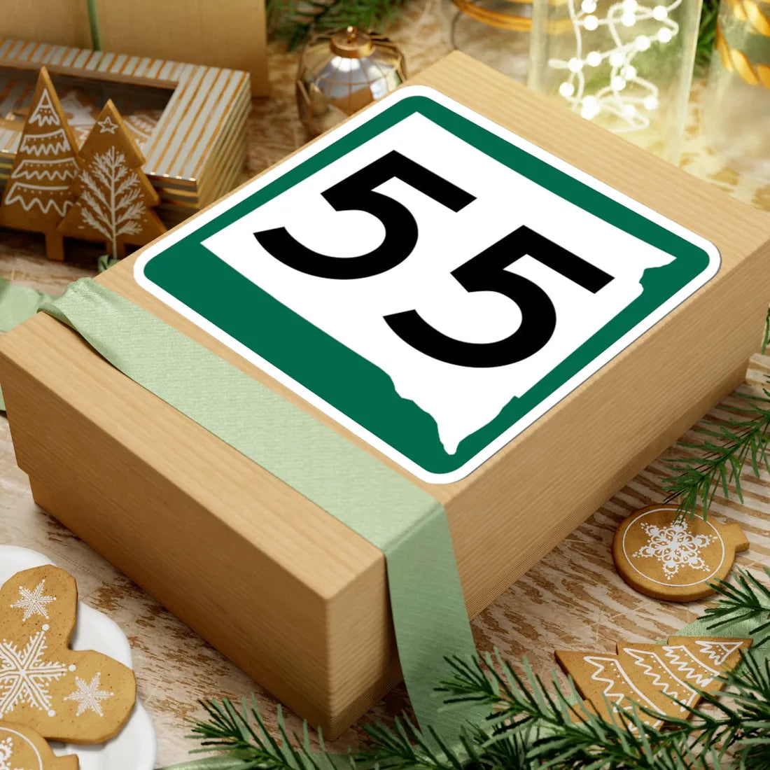 SD 55 (South Dakota) (Road Sign) STICKER Vinyl Kiss-Cut Decal - The Sticker Space