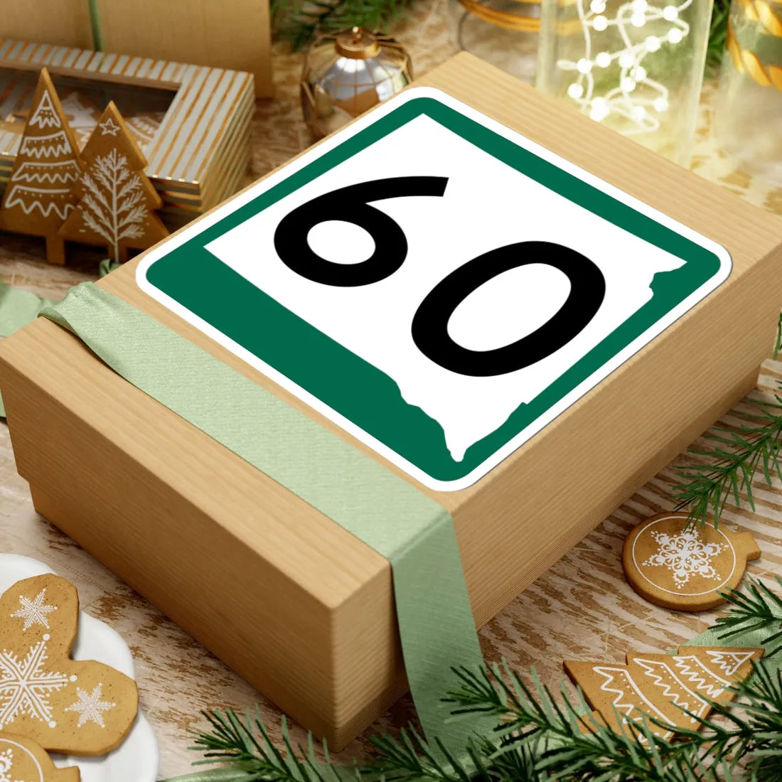 SD 60 (South Dakota) (Road Sign) STICKER Vinyl Kiss-Cut Decal - The Sticker Space