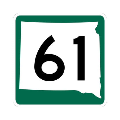 SD 61 (South Dakota) (Road Sign) STICKER Vinyl Kiss-Cut Decal 4 Inch White - The Sticker Space